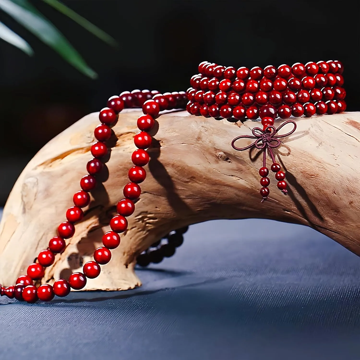 108 8mm Wooden Mala Necklace Bracelet for Men and Women, Prayer Meditation Buddhist or Wear Jewelry, for Gifts for Yourself or Friends and Family.