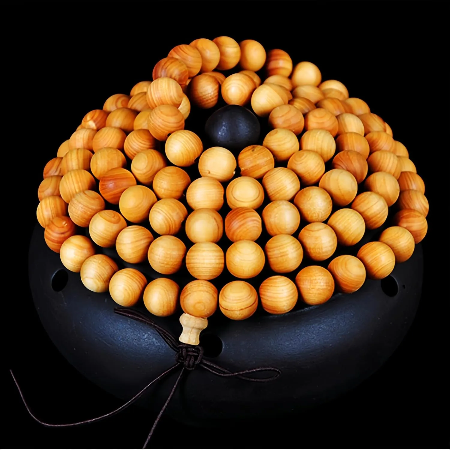108 8mm Wooden Mala Necklace Bracelet for Men and Women, Prayer Meditation Buddhist or Wear Jewelry, for Gifts for Yourself or Friends and Family.