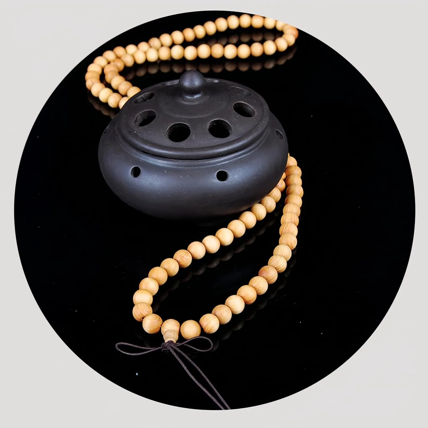 108 8mm Wooden Mala Necklace Bracelet for Men and Women, Prayer Meditation Buddhist or Wear Jewelry, for Gifts for Yourself or Friends and Family.