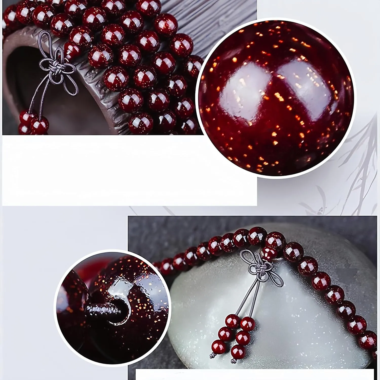 108 8mm Wooden Mala Necklace Bracelet for Men and Women, Prayer Meditation Buddhist or Wear Jewelry, for Gifts for Yourself or Friends and Family.