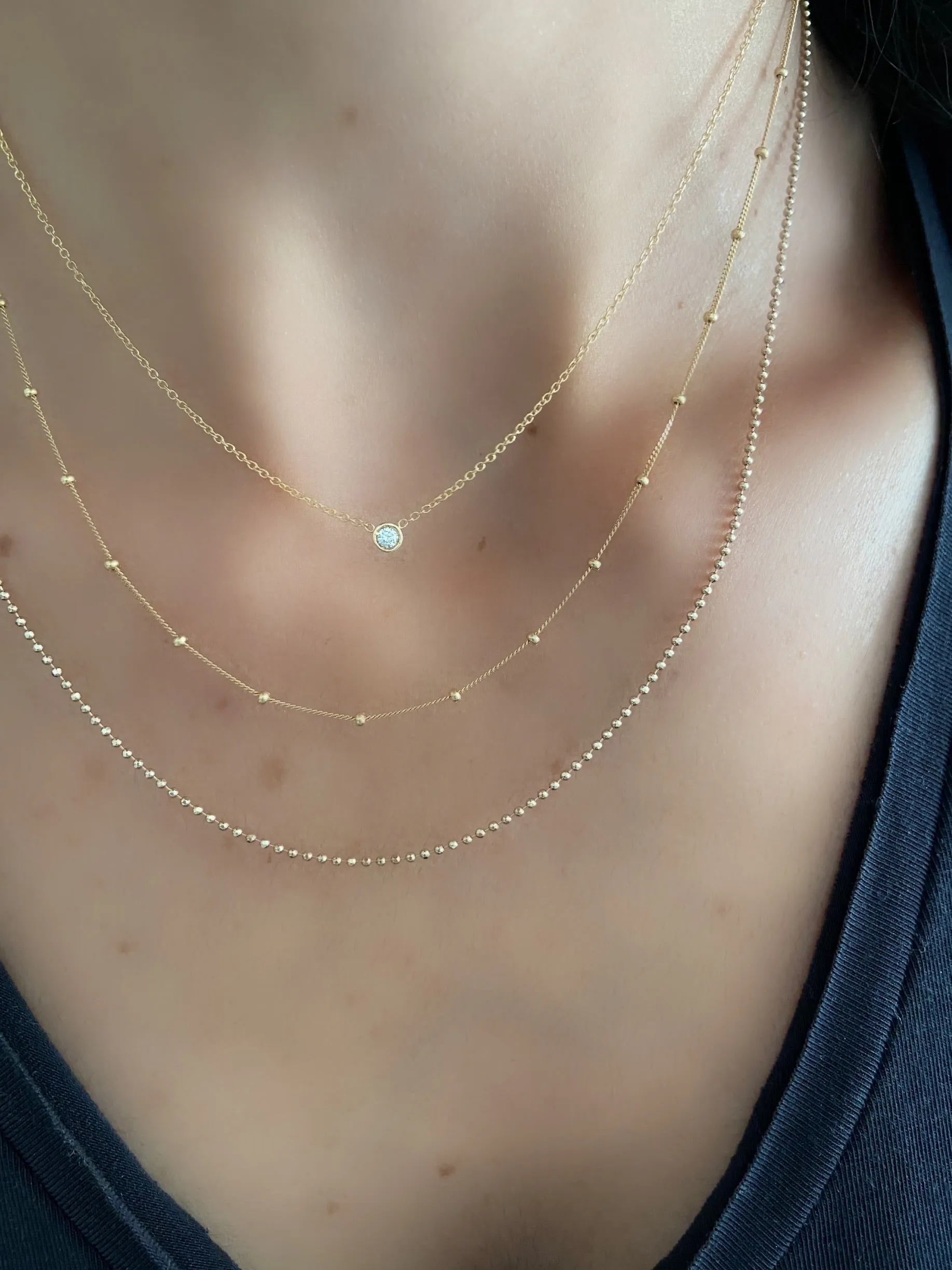 14K Gold Bead Chain