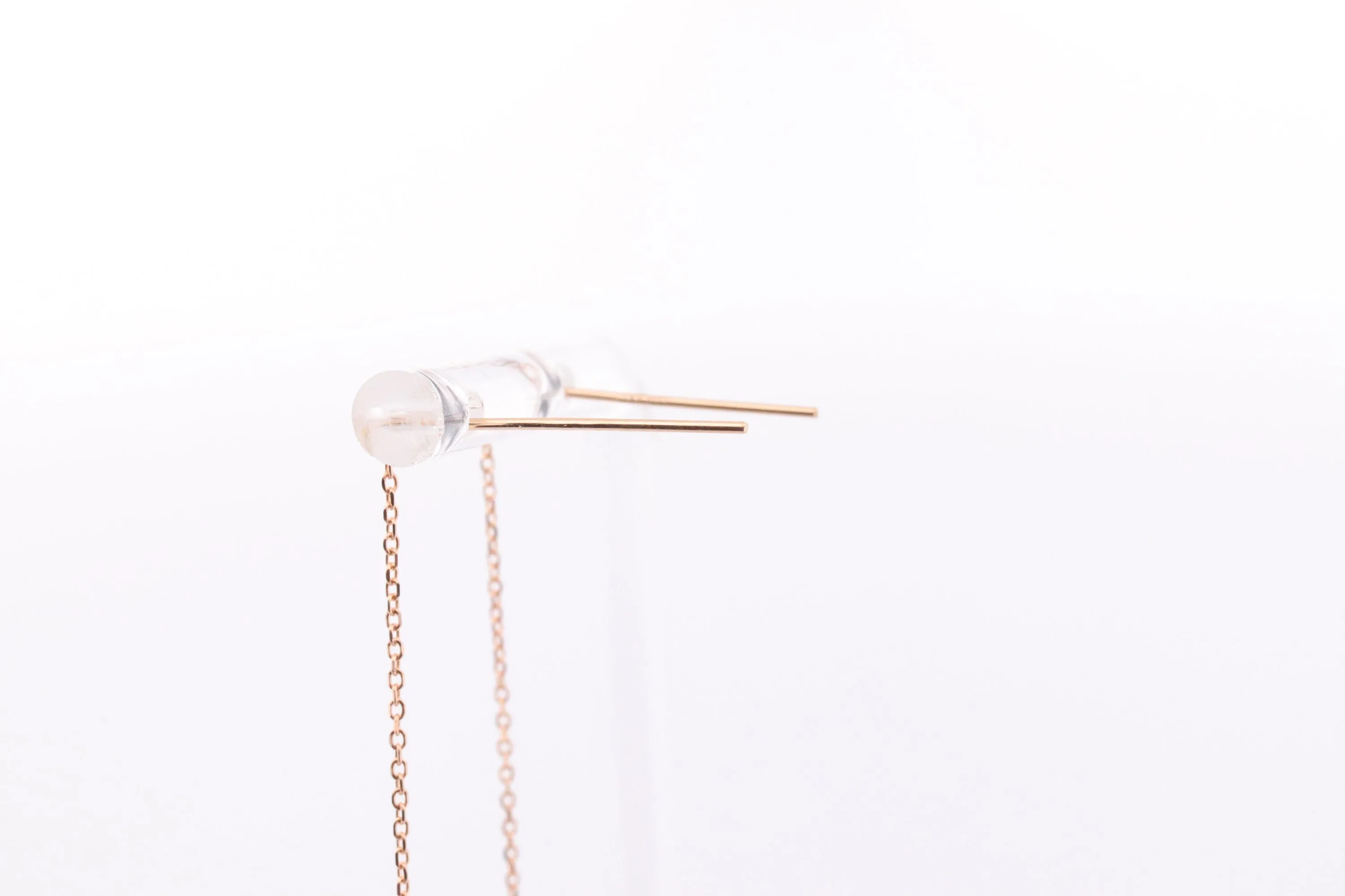 14k Gold Rope Threader cable Earrings. Joined circle Jacmel Threader earrings. st(52)