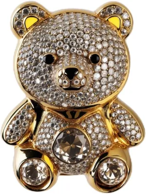 1.5"" Rhinestone Bear Brooch | Bear Pin | Brooch Aesthetic Enamel Pin
