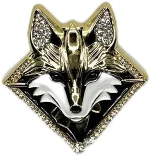 1.5"" Rhinestone Fox Brooch | Fox Pin | Brooch Aesthetic Pin - Fox Jewelry Animal Art Pins Fashion Pins for Clothing