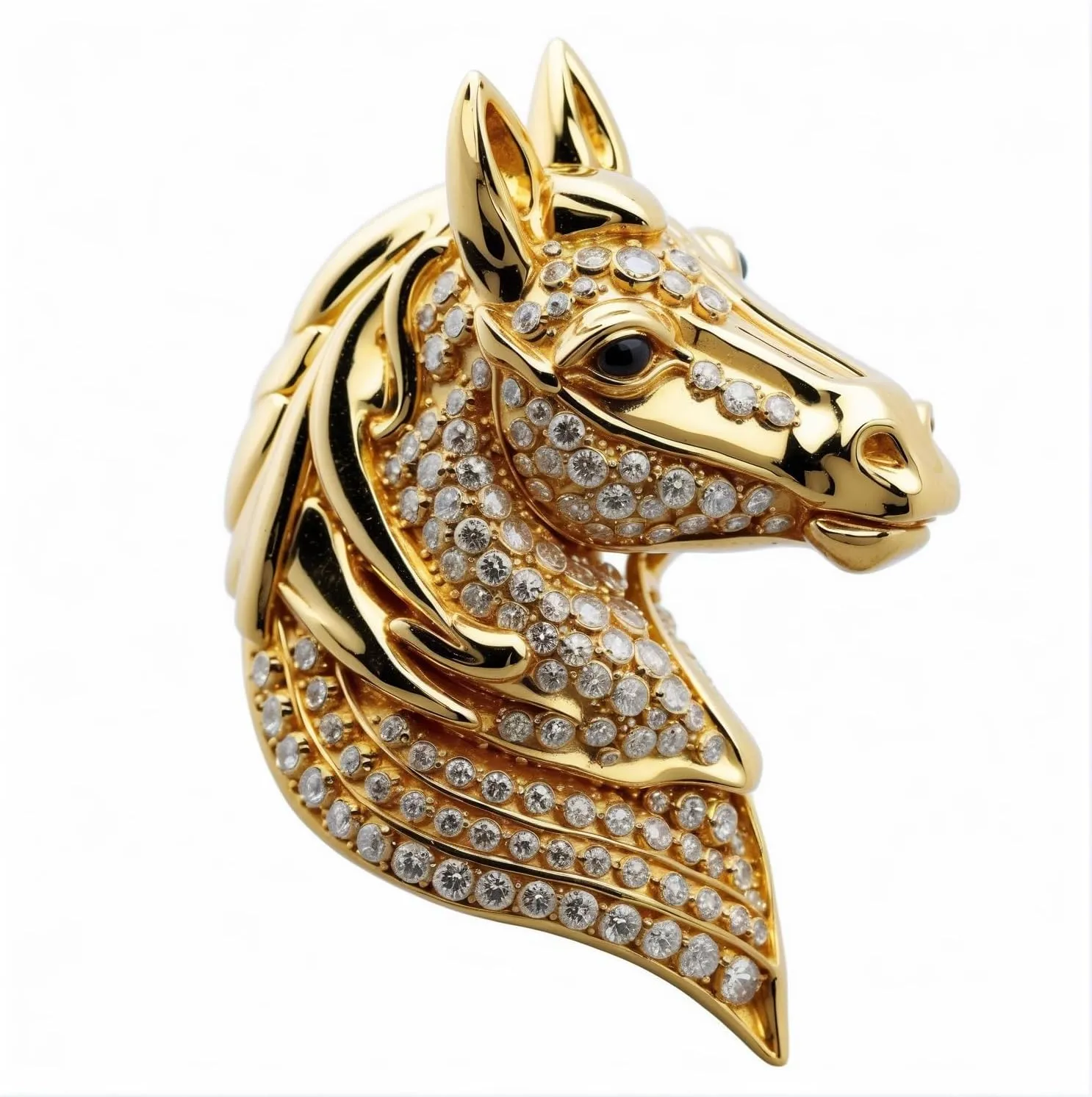 1.5"" Rhinestone Horse Brooch | Horse Pin | Brooch Aesthetic Pin - Horse Animal Art Pins Fashion Pins