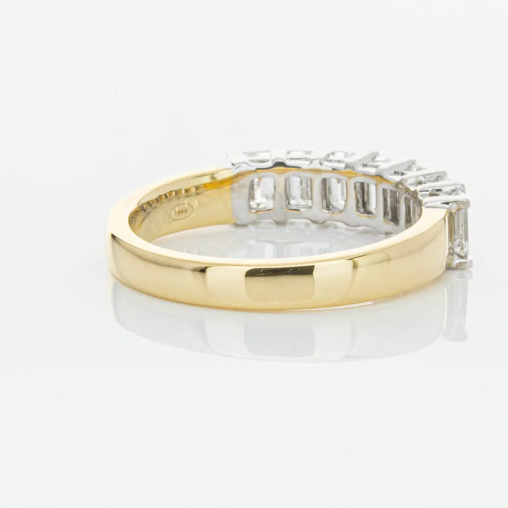 18ct Yellow Gold 1.54ct Emerald Cut Diamond Asra Ring