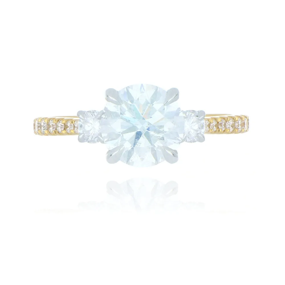 18ct Yellow Gold 1.70ct Diamond 3 Stone Ring