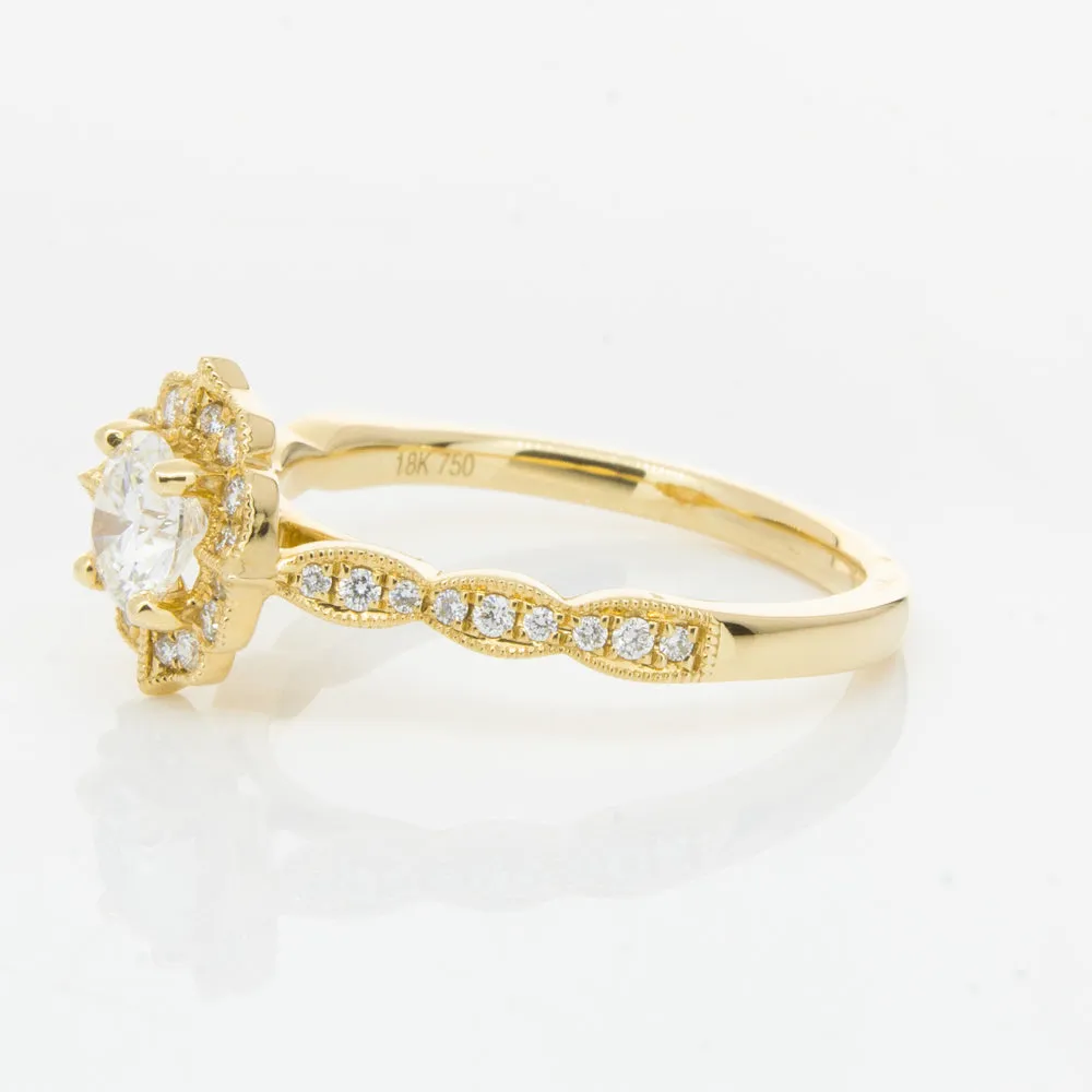 18ct Yellow Gold .50ct Diamond Paramount Ring