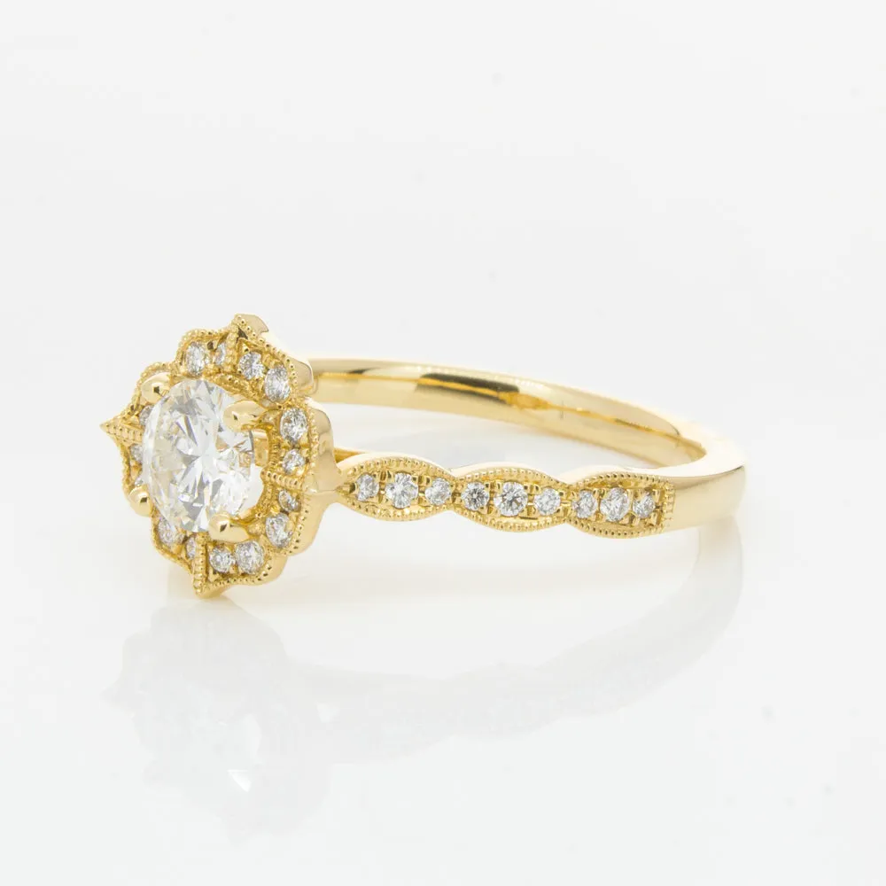 18ct Yellow Gold .50ct Diamond Paramount Ring