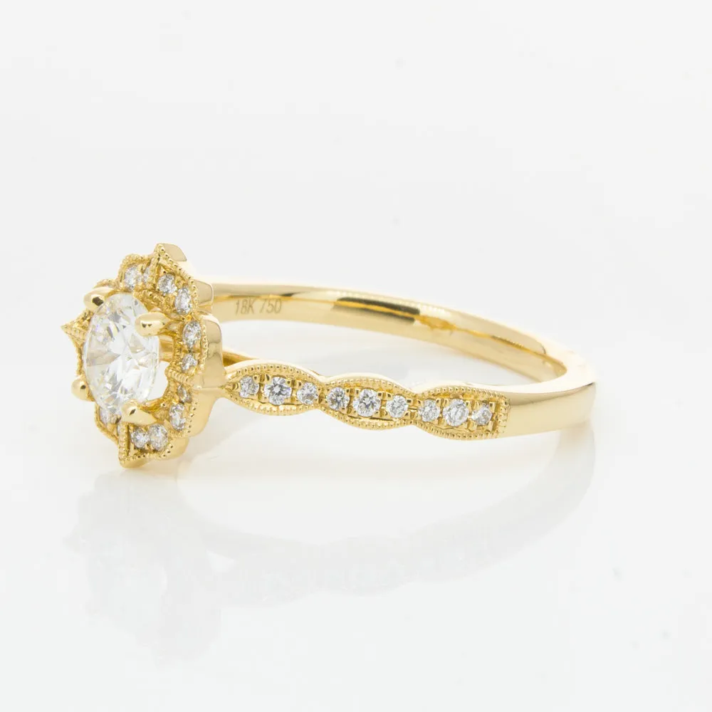 18ct Yellow Gold .50ct Diamond Paramount Ring