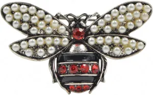 2 Colors Choose and Pearl Bee Brooches Women fInsect Brooch Pin