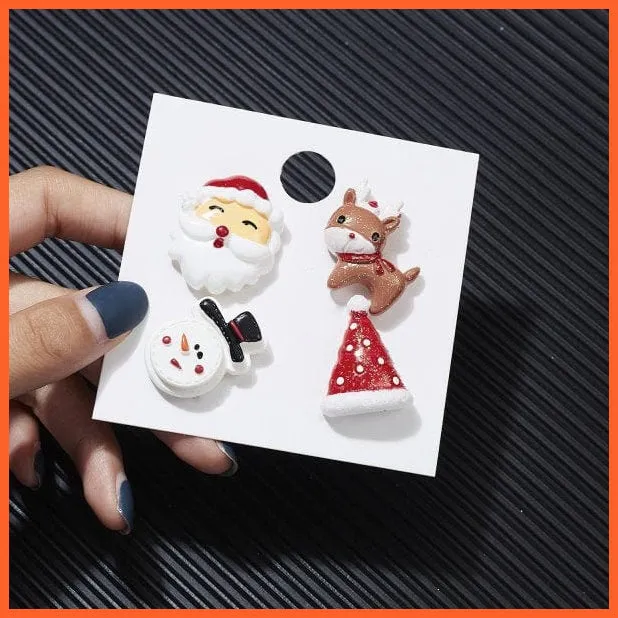 3Pcs/Set Merry Christmas Brooches | Socks Christmas Tree Elk Enamel Badge Small Brooch Pin