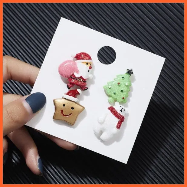 3Pcs/Set Merry Christmas Brooches | Socks Christmas Tree Elk Enamel Badge Small Brooch Pin