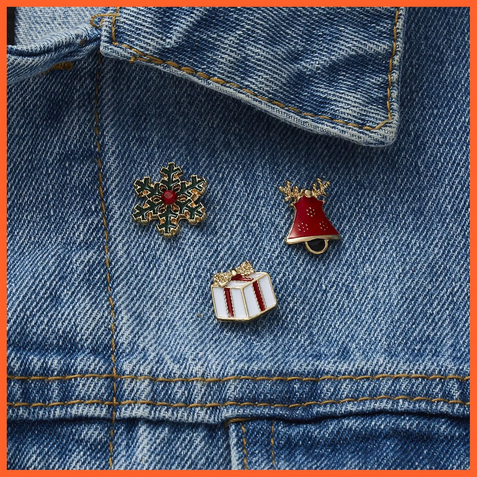 3Pcs/Set Merry Christmas Brooches | Socks Christmas Tree Elk Enamel Badge Small Brooch Pin