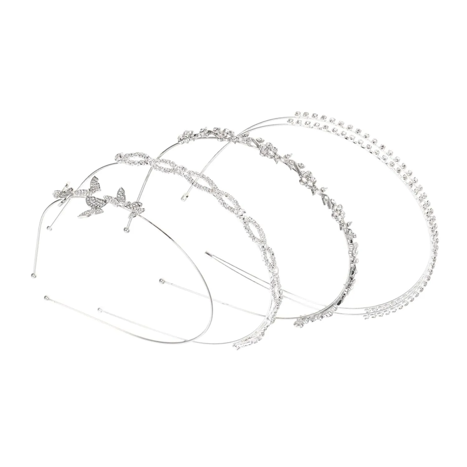 4Pcs Elegant Rhinestone Wedding Headbands for Women Hairpieces Bridal Accessories for Parties and Special Occasions