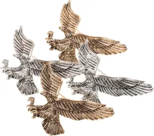 4Pcs Vintage Eagle Brooch Pin Unique Clothes Lapel Pins for Men Women Durable Material Eye Catching Animal Design for Suits Jackets