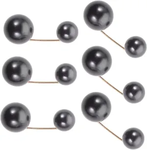 6Pcs Faux Pearl Brooch for Women Safety Corsage Pins for Shawl Collar Skirt Decoration Durable Faux Pearl Design Fashion Accessory to Enhance Your Outfit