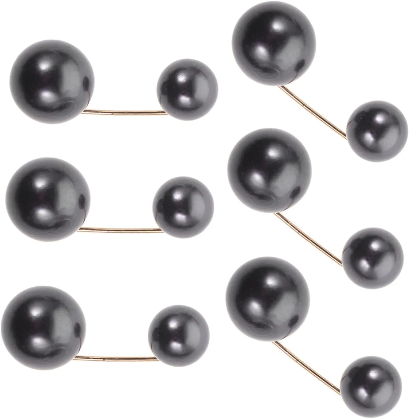 6Pcs Faux Pearl Brooch for Women Safety Corsage Pins for Shawl Collar Skirt Decoration Durable Faux Pearl Design Fashion Accessory to Enhance Your Outfit