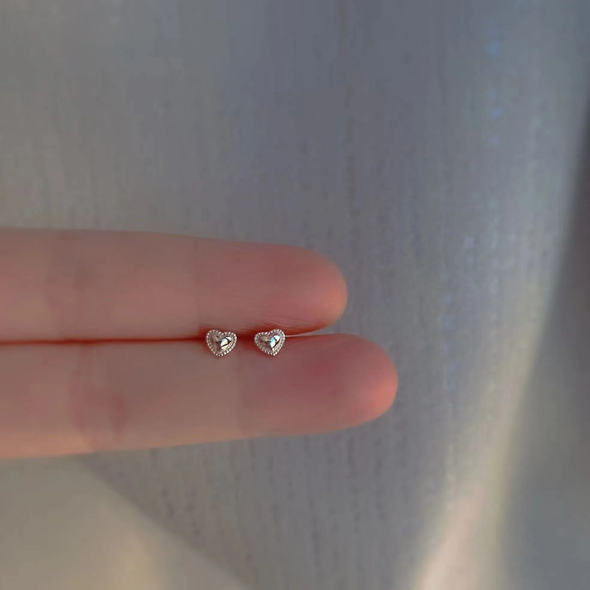 925 Silver Needle Shiny Zircon Butterfly Earring for Students