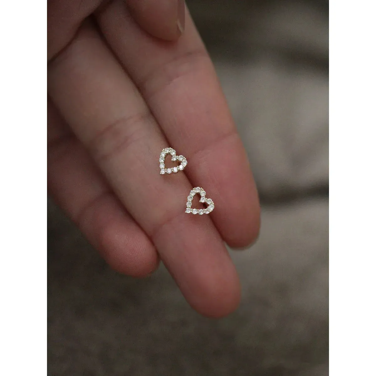 925 Silver Needle Shiny Zircon Butterfly Earring for Students