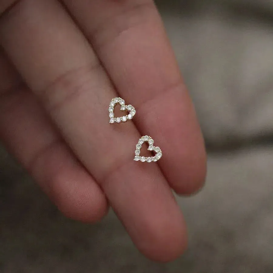 925 Silver Needle Shiny Zircon Butterfly Earring for Students