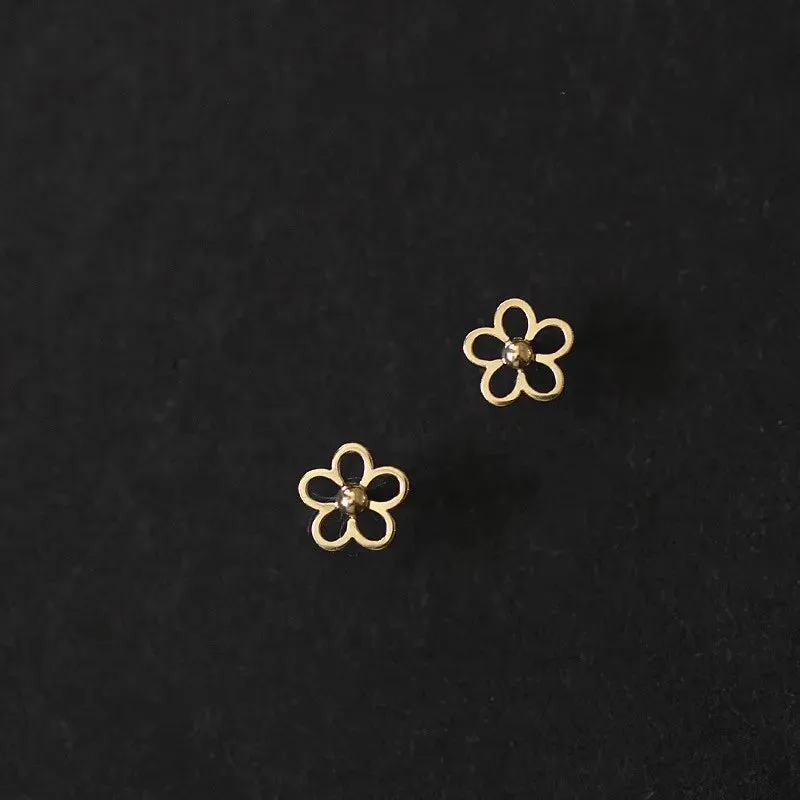 925 Silver Needle Shiny Zircon Butterfly Earring for Students