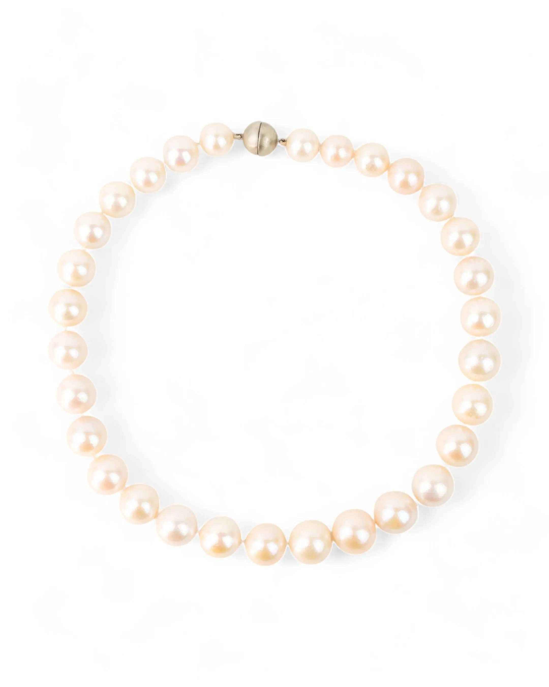 9ct Yellow Gold White Pearl Necklace