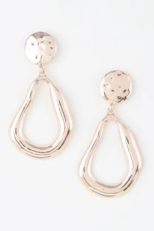 Abstract Shiny Teardrop Earrings