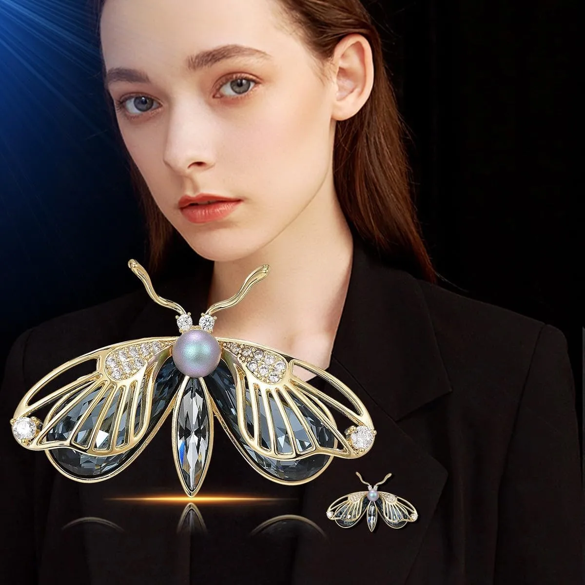 Animal Brooch for Women Austrian Crystal Animal Brooch Pin Rhinestone Animal Brooch Lapel Pin Wedding Jewelry Mother's Day Birthday Gifts for Mom Wife