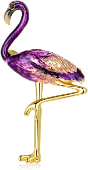 Animal Brooch Pin,Enamel Pins Flamingo Brooches,Cat Pins and Brooches, Animal Pins Decorative Pins for Women Girls Wedding Birthday Party Hoilday Gifts
