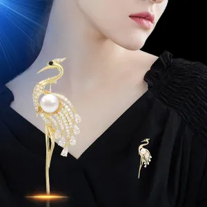 Animal Brooches for Women Pearl Rhinestones Animal Brooch Pin Cute Animal Jewelry Gift for Wife Mom Girlfriends