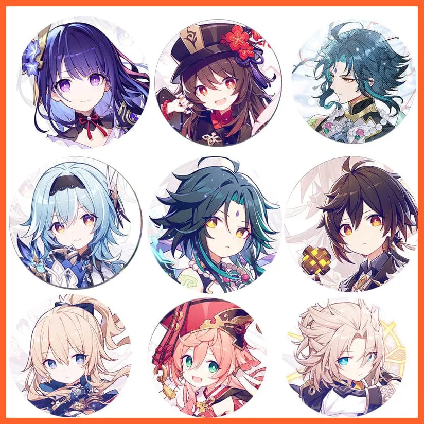 Anime Genshin Impact Cosplay Badge Brooches