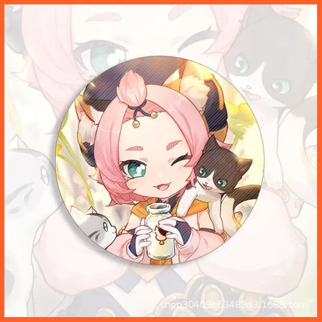 Anime Genshin Impact Cosplay Badge Brooches