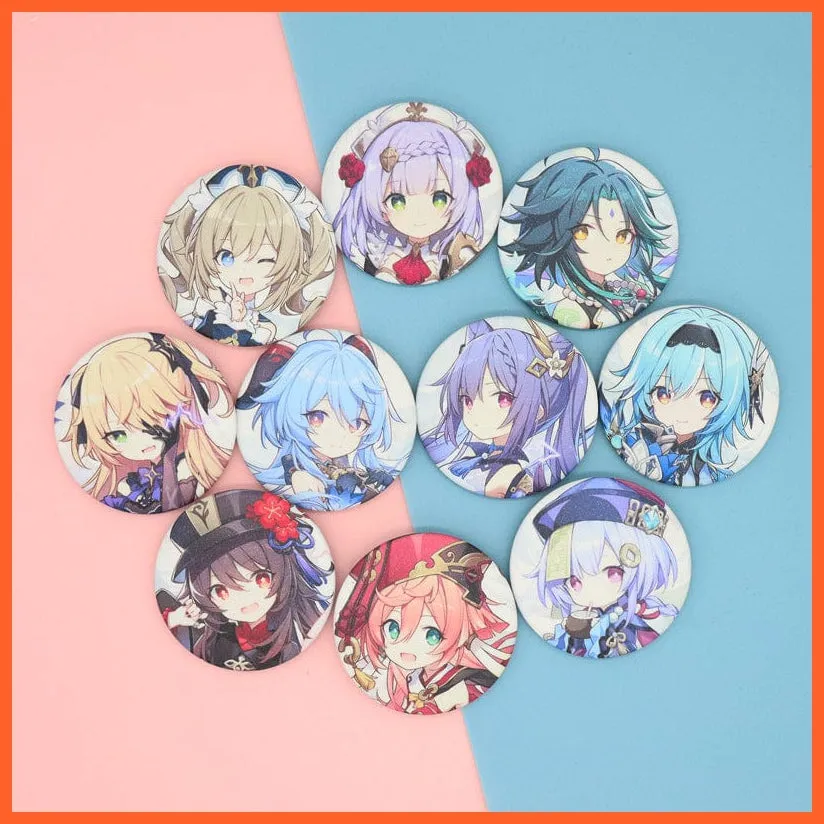 Anime Genshin Impact Cosplay Badge Brooches