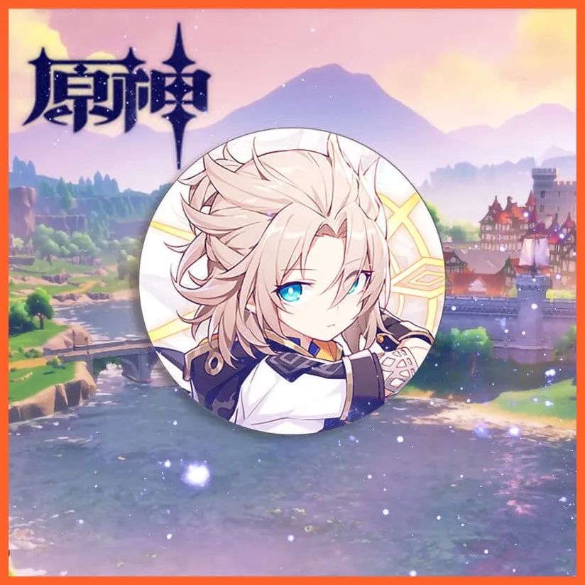 Anime Genshin Impact Cosplay Badge Brooches