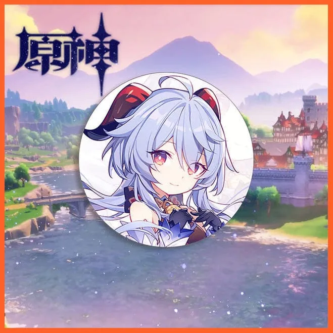 Anime Genshin Impact Cosplay Badge Brooches