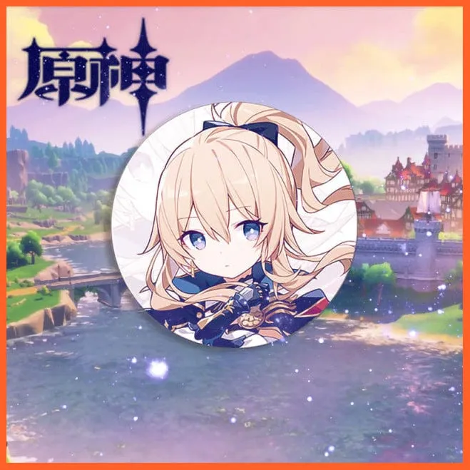 Anime Genshin Impact Cosplay Badge Brooches