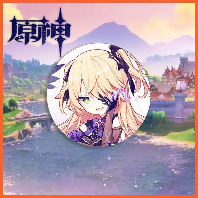 Anime Genshin Impact Cosplay Badge Brooches