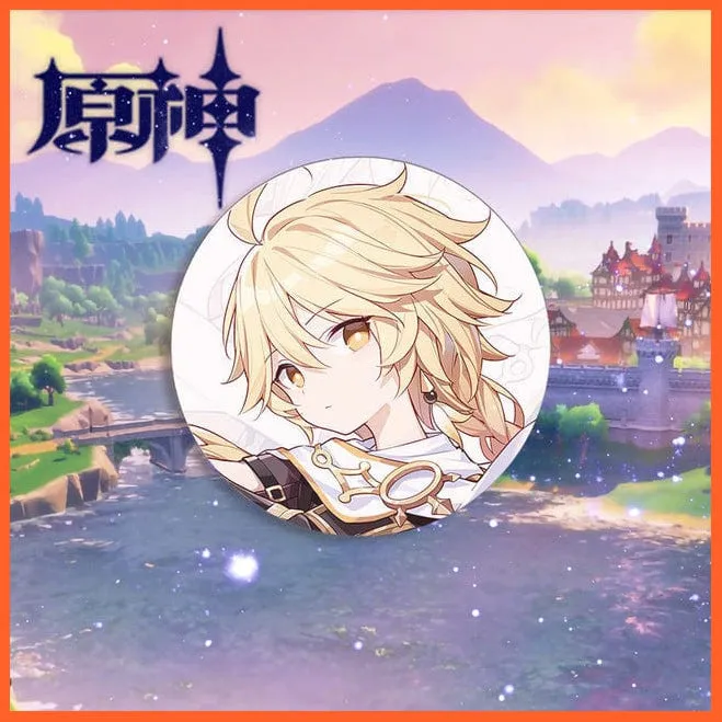 Anime Genshin Impact Cosplay Badge Brooches
