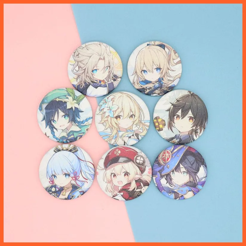 Anime Genshin Impact Cosplay Badge Brooches