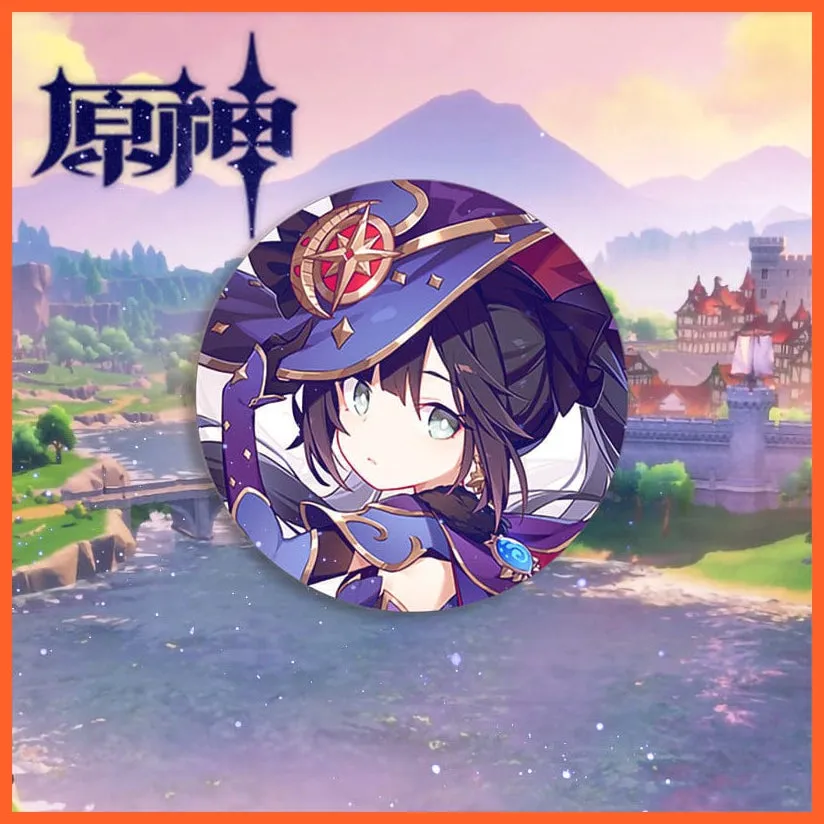 Anime Genshin Impact Cosplay Badge Brooches