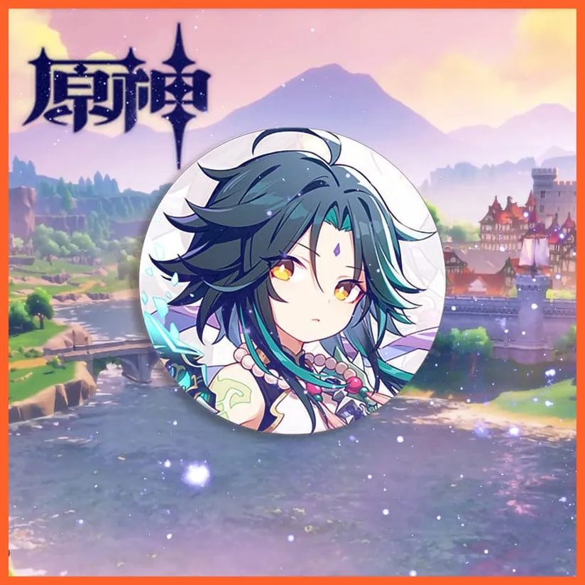 Anime Genshin Impact Cosplay Badge Brooches