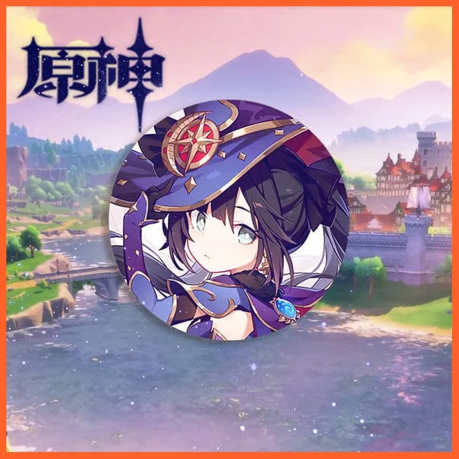 Anime Genshin Impact Cosplay Badge Brooches