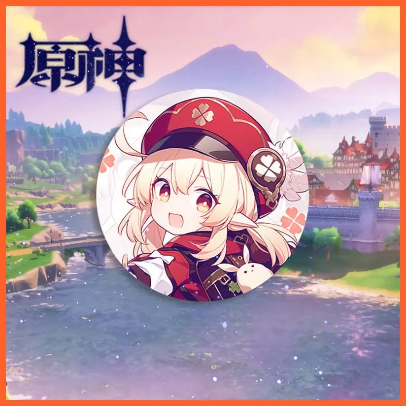 Anime Genshin Impact Cosplay Badge Brooches