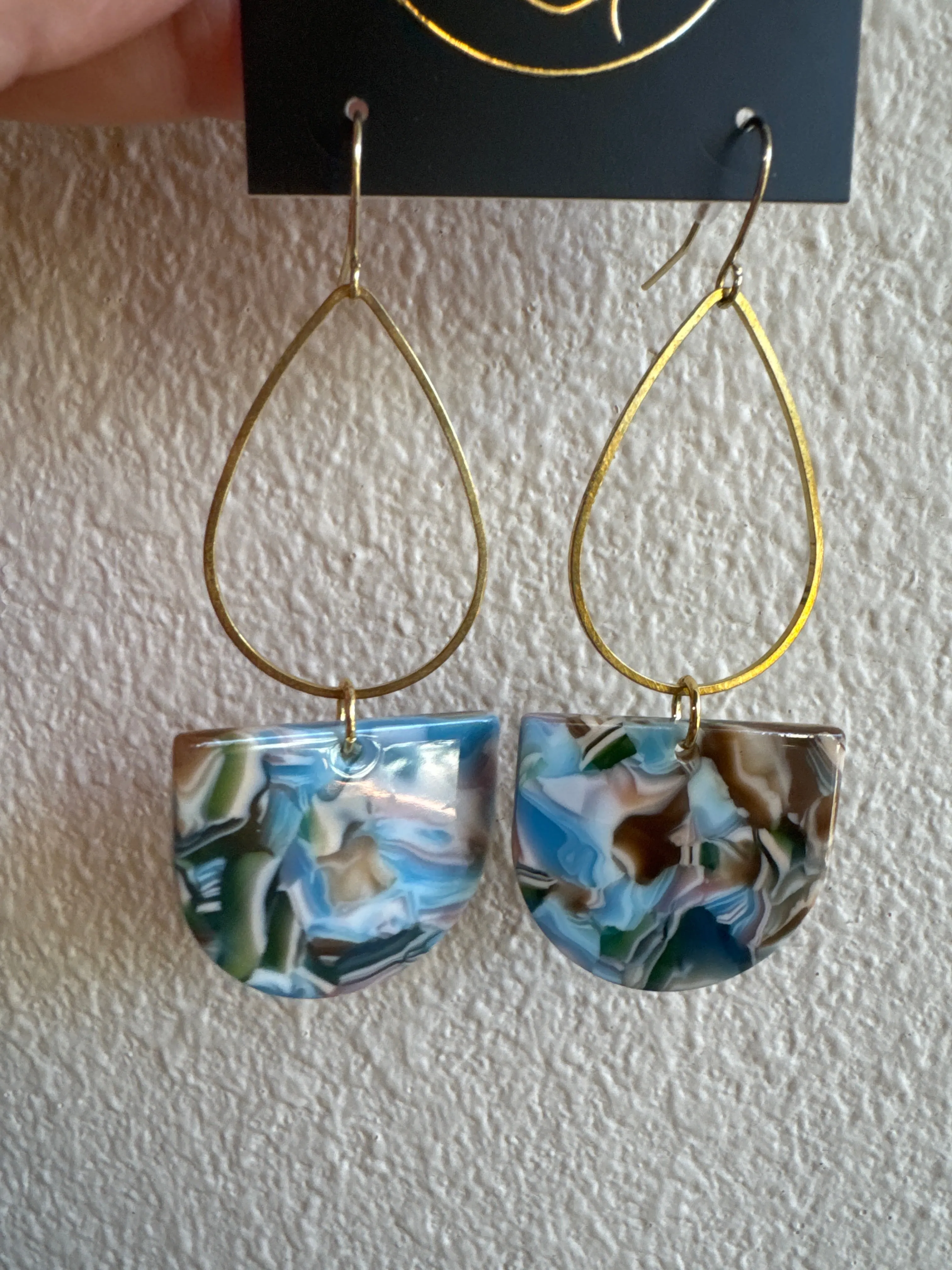 Aqua Teardrop Earrings