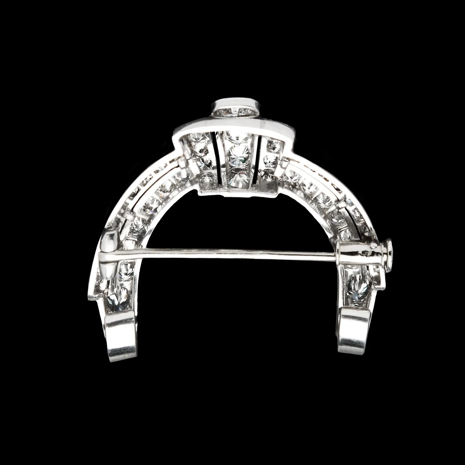Art Deco Platinum Diamond Brooch