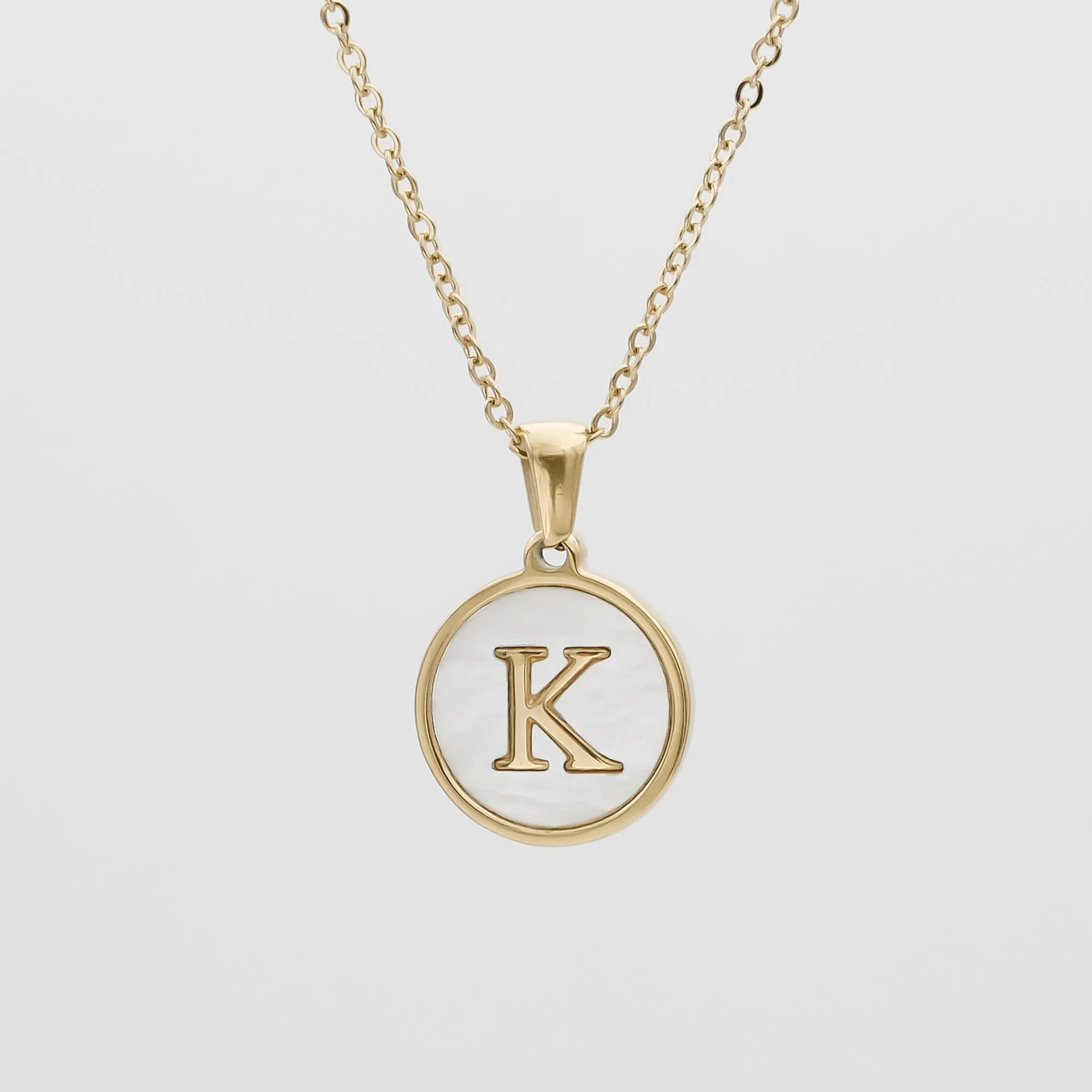 Ava Opal Initial Necklace