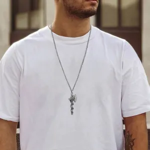 Axe Dragon Pendant Necklaces for Men Boys