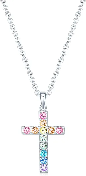 Baptism Cross Necklace for Women,First Communion Gold Cross Necklaces Jewelry Gifts for Women