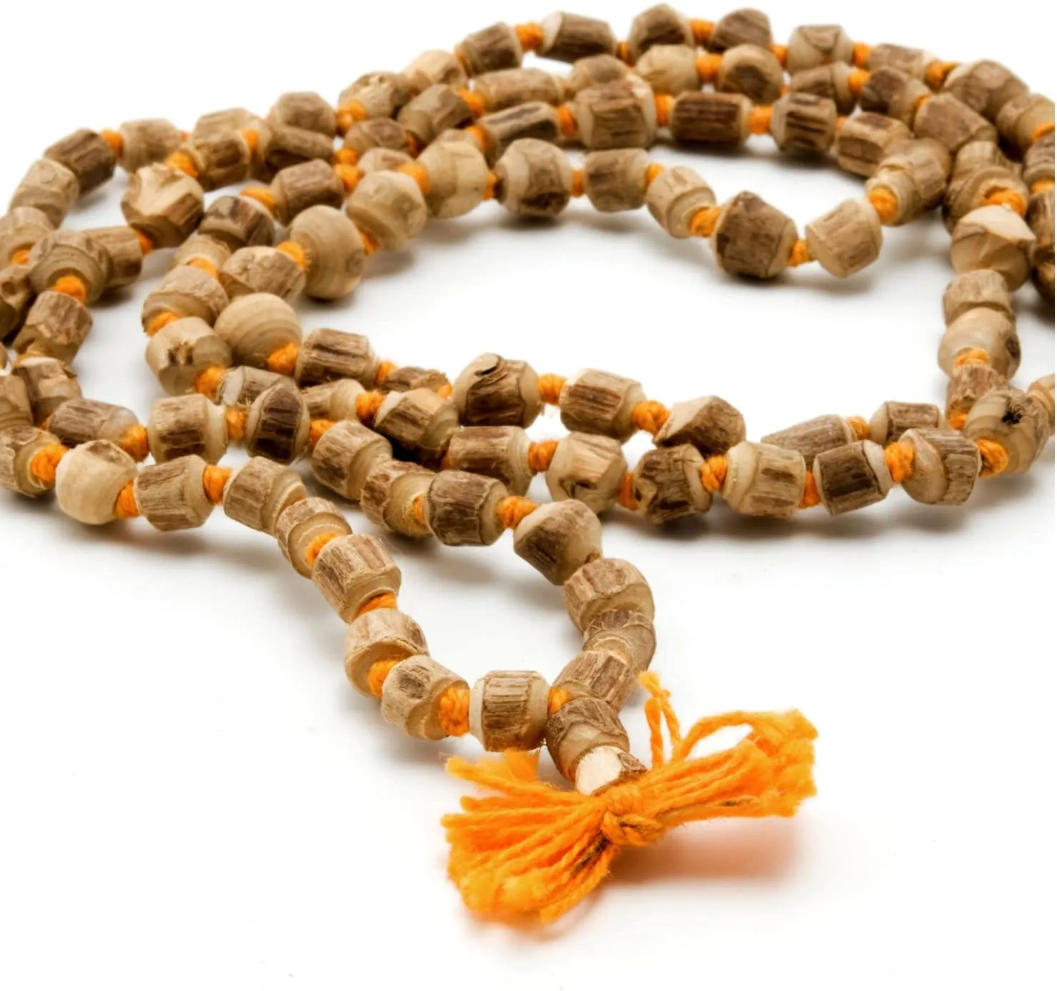 Basil Tulsi Japa Mala 7mm  Natural Holy Tulsi Wood Prayer Beads Rosary for Meditation, Chanting, Mantra, Puja  Spiritual Hindu Mala for Men & Women  Handmade Religious Necklace